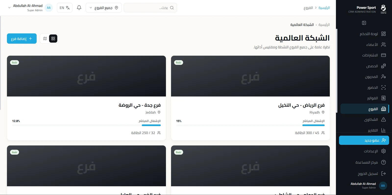 شبكة الفروع